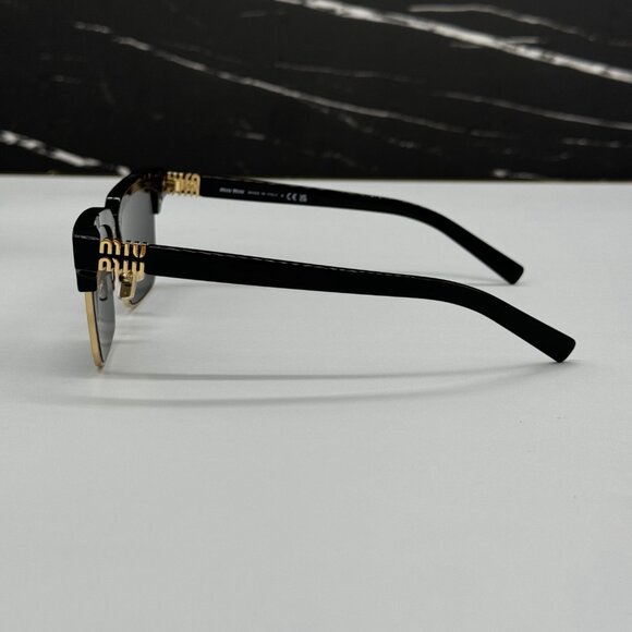 NEW MIU MIU MU10ZS 1AB5S0 WOMEN MIU MIU BLACK GOLD SUNGLASSES MU 10ZS 1AB5S0 - Picture 7 of 13